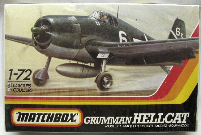 Matchbox 1/72 Grumman F6F Hellcat - VF-1/CV-10 USS Yorktown 1944 or FAA HMS Indomitable 1945, PK-18 plastic model kit